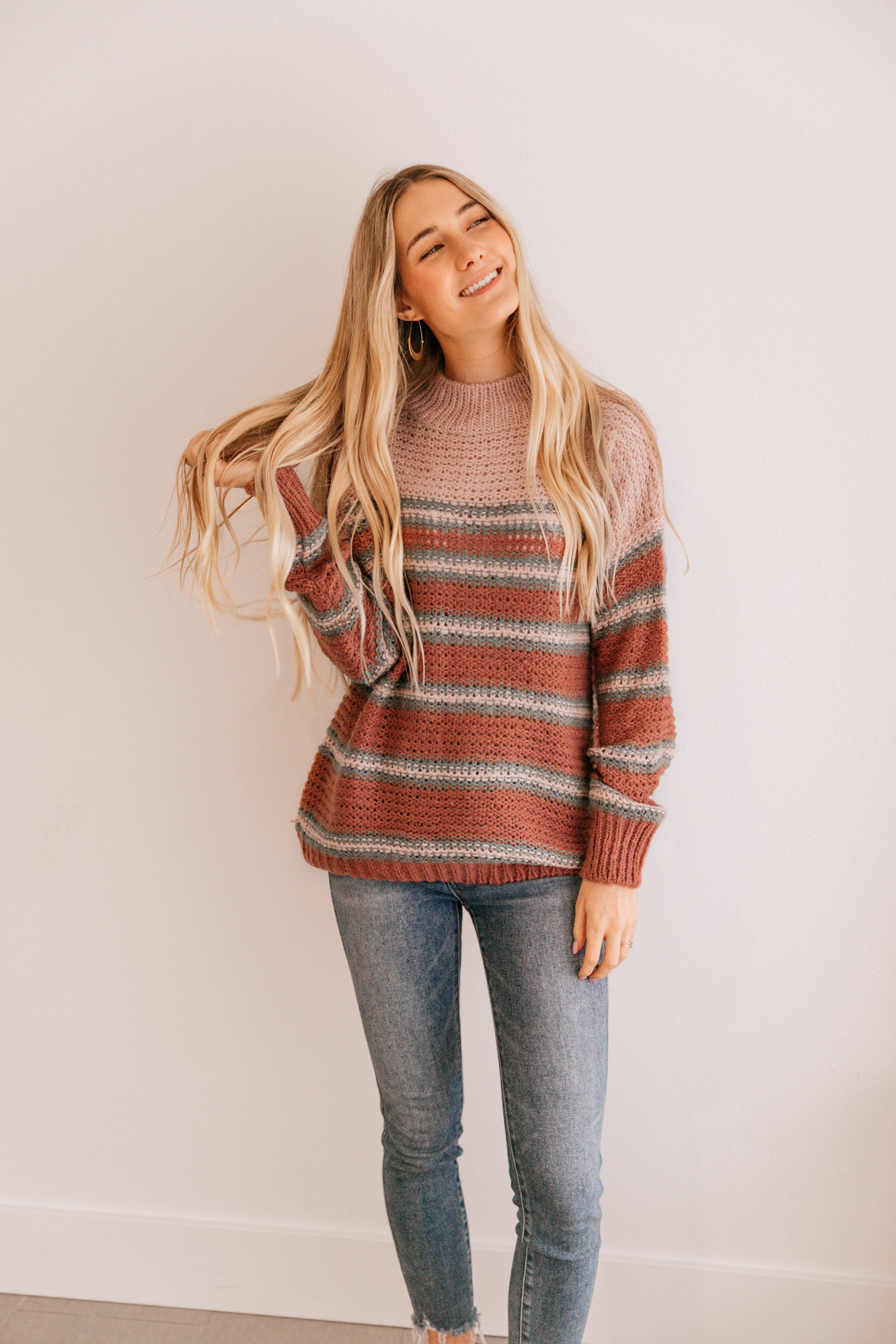 Ash Rose Stripe Sweater