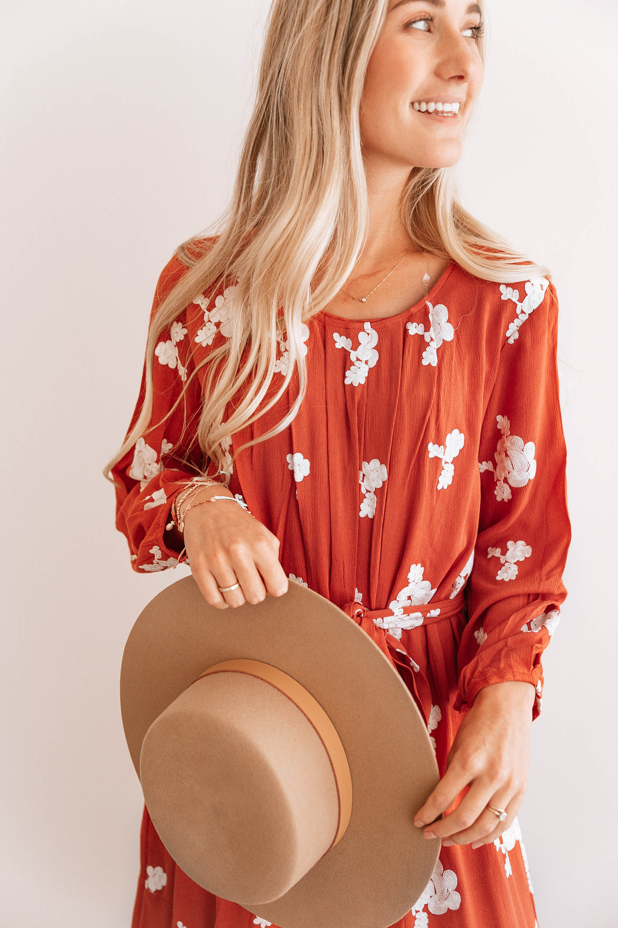 Floral Tie-Waist A-Line Dress