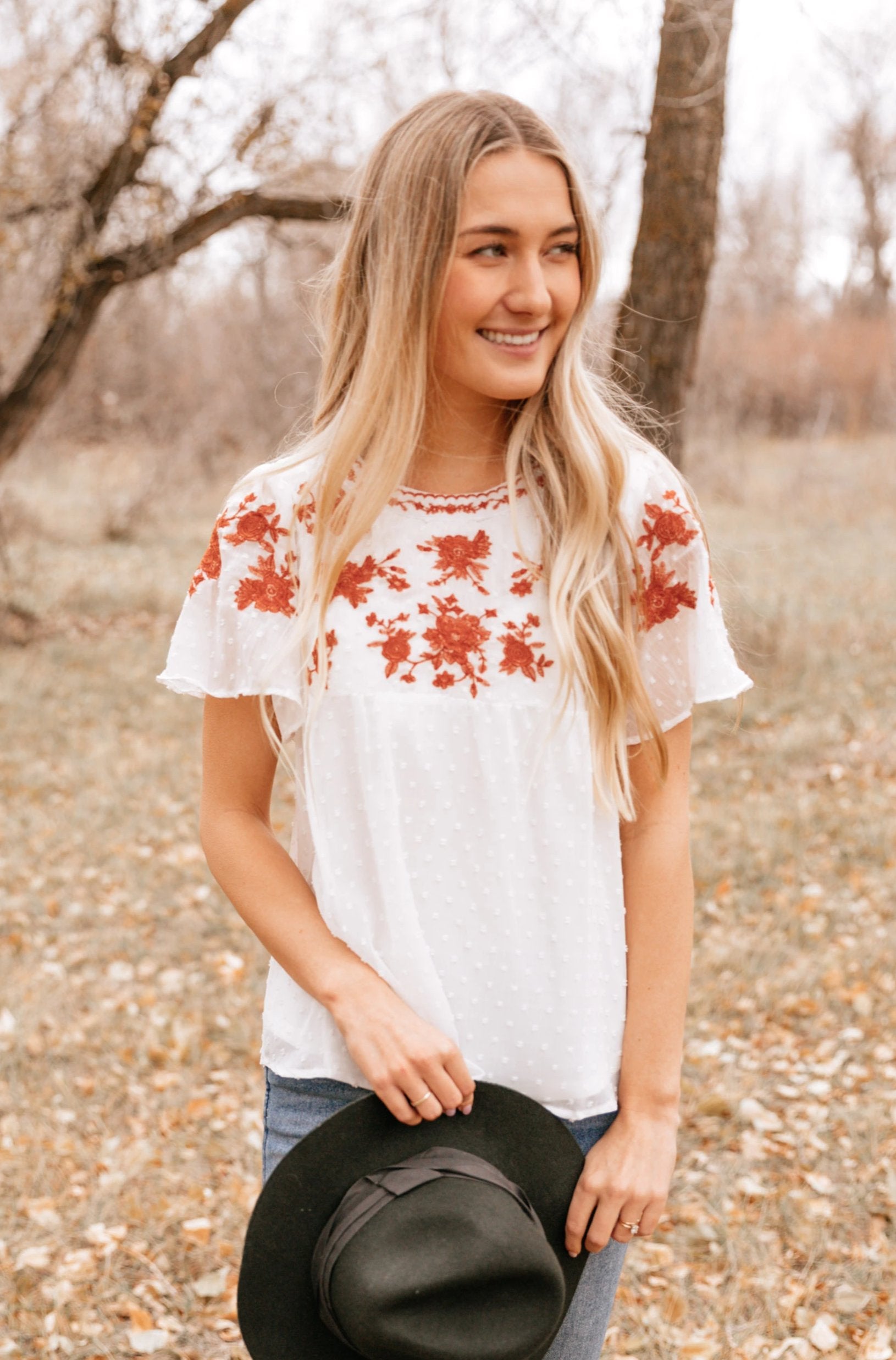 Floral Empire-Waist Top