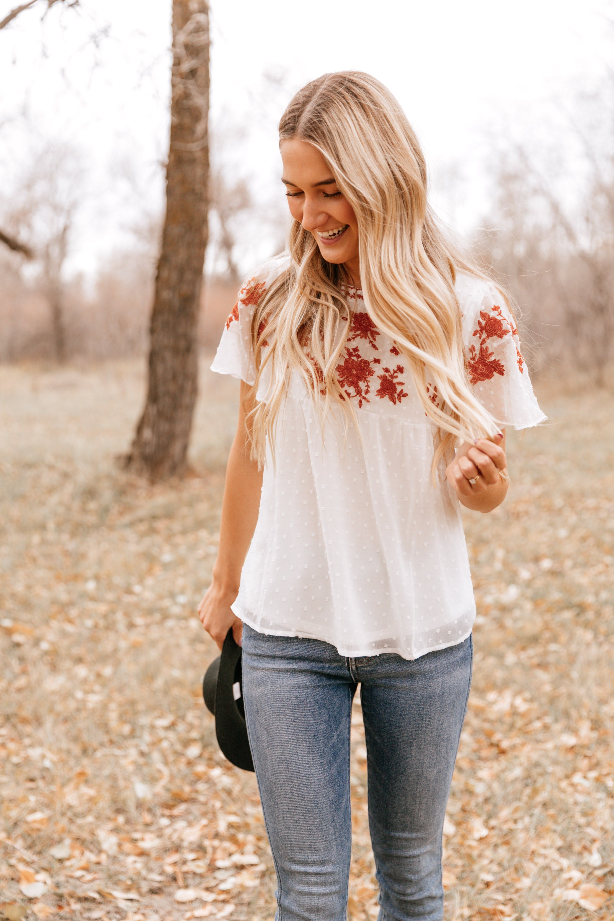 Floral Empire-Waist Top