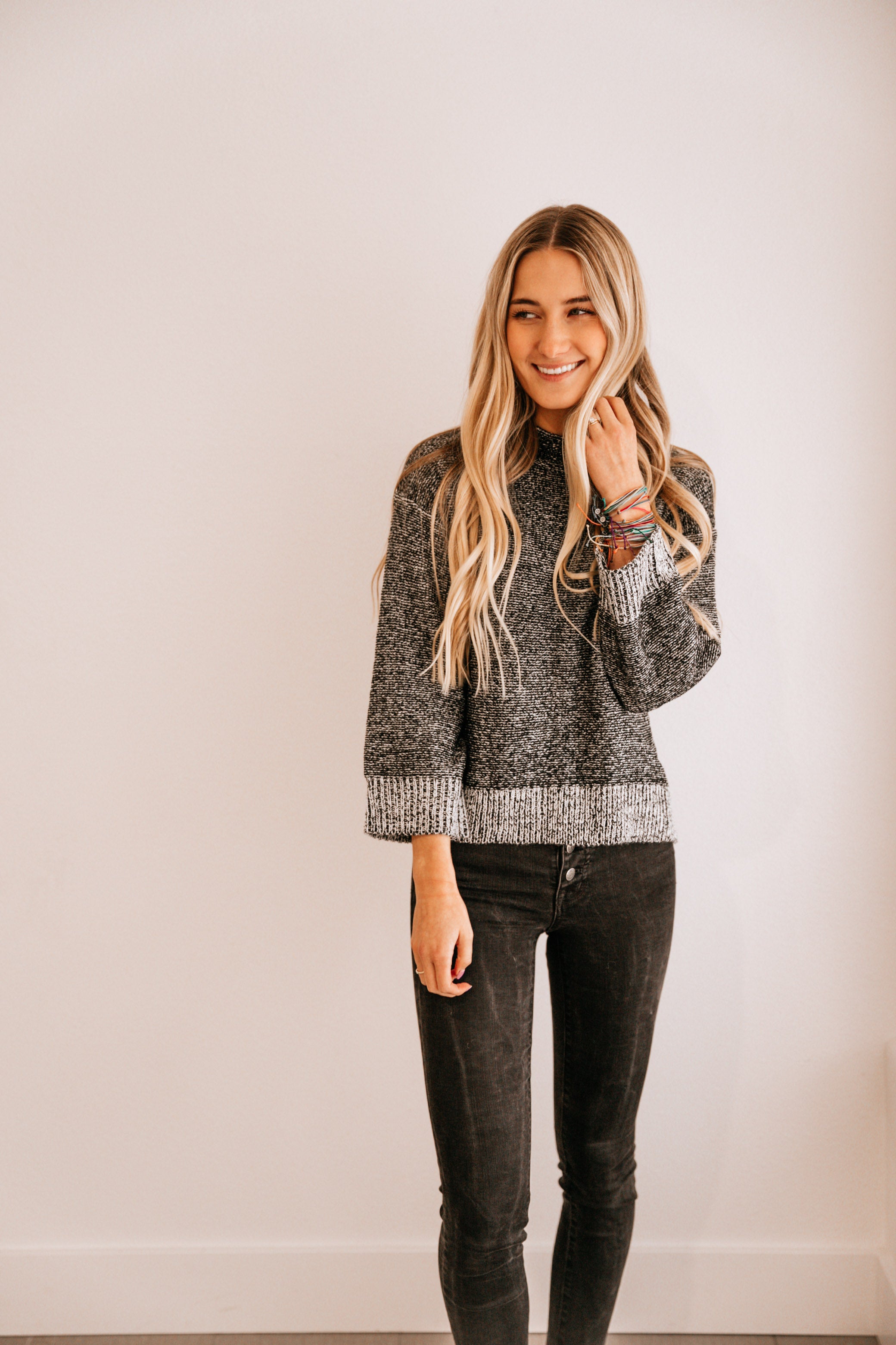 Heather Drop-Shoulder Sweater