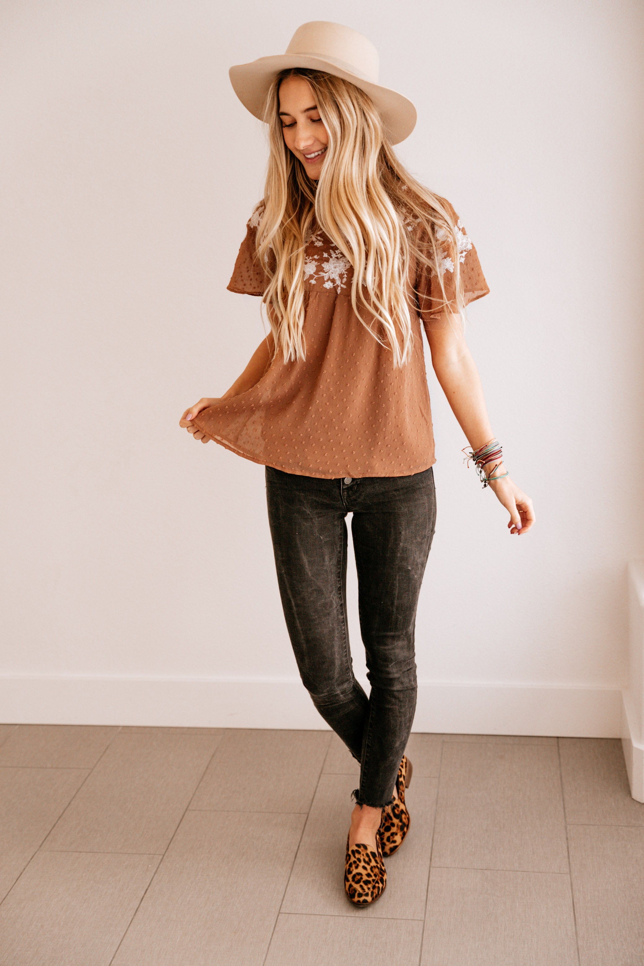 Floral Empire-Waist Top