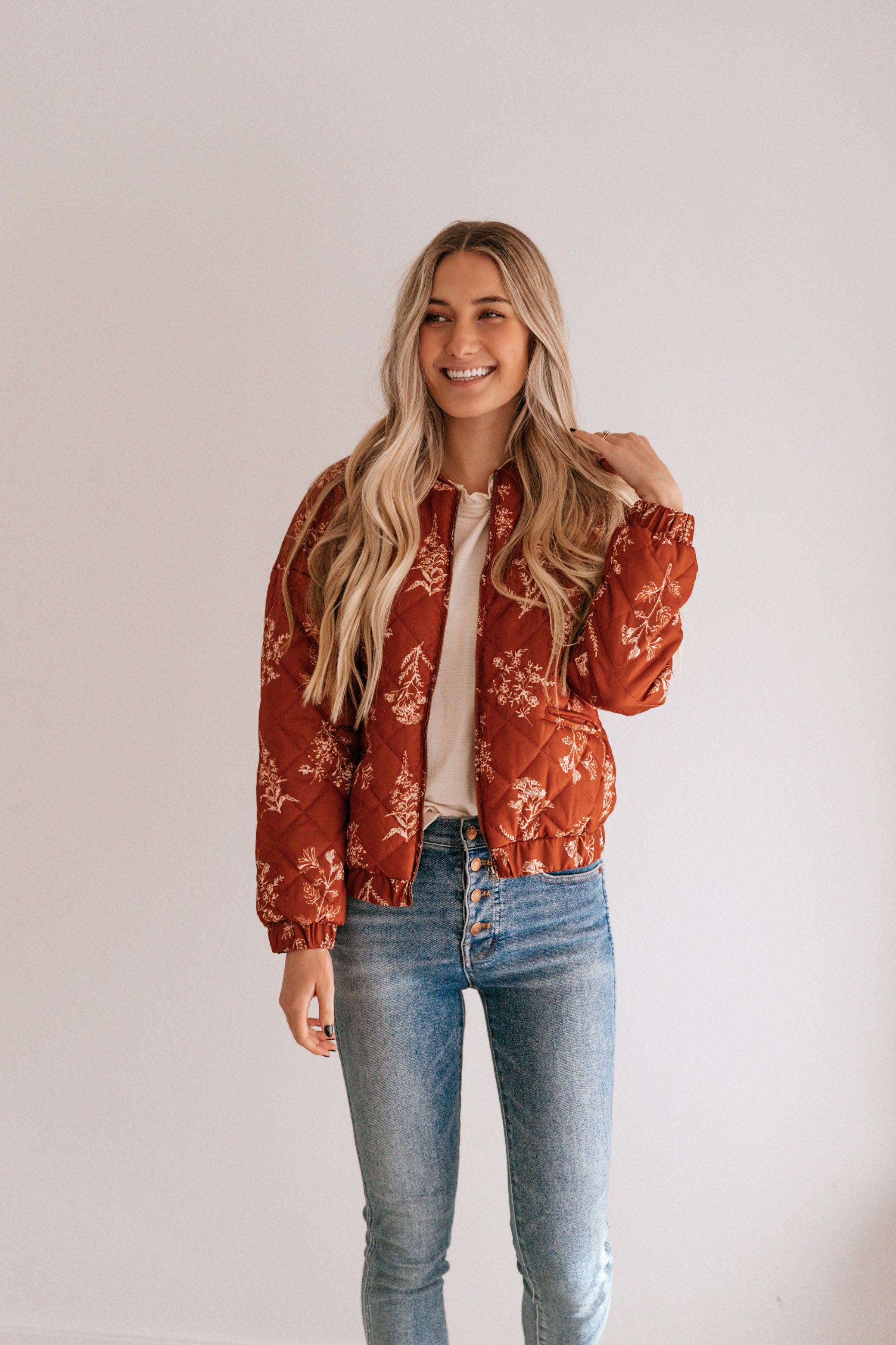 Quilted Floral Jacket