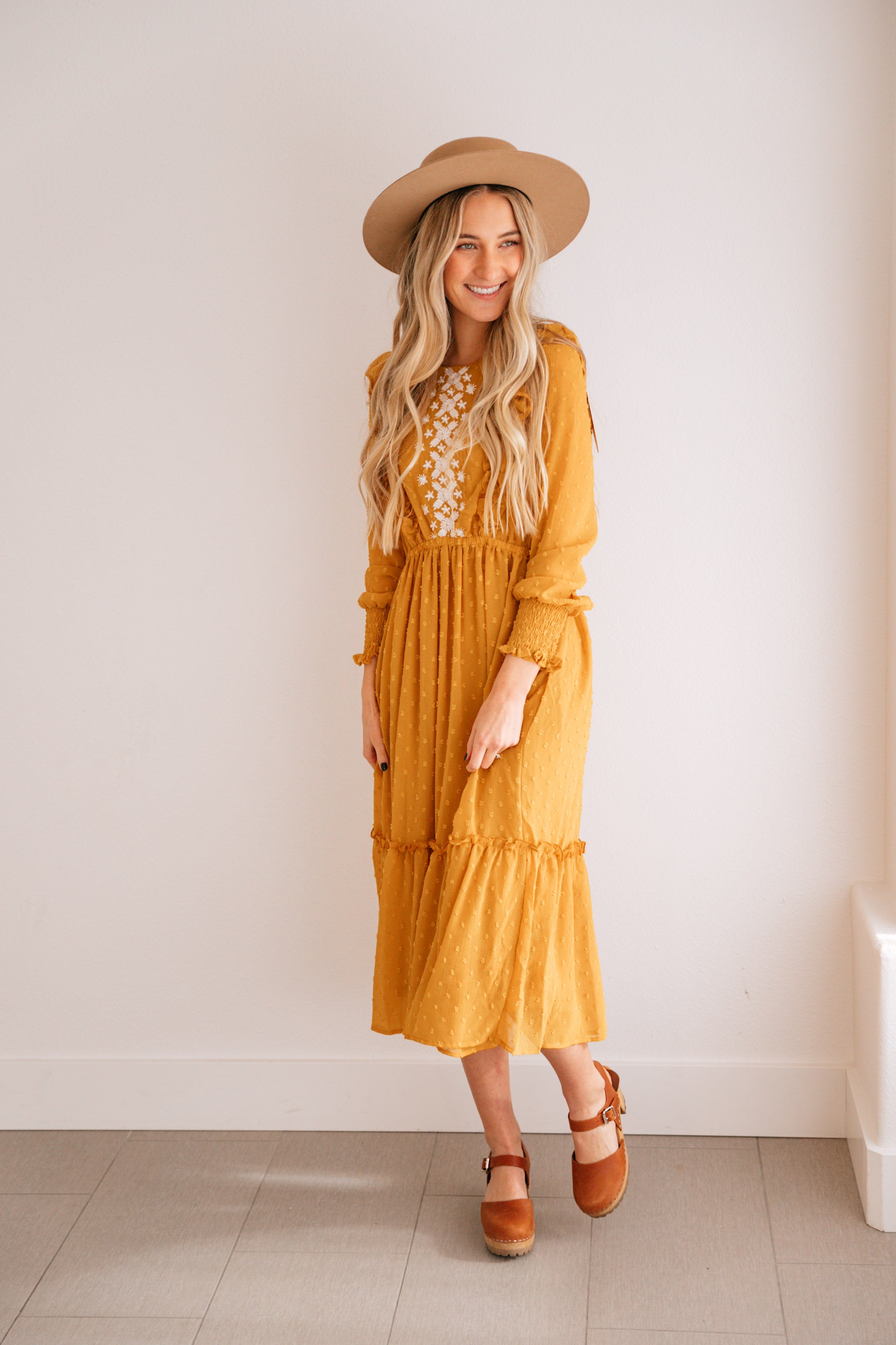 Goldie Dot Embroidered Dress