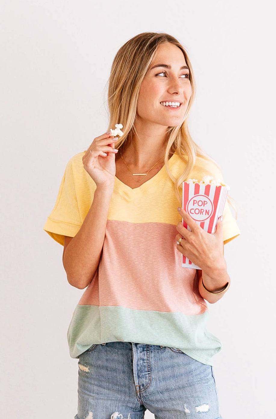 PASTEL COLOR BLOCK TEE