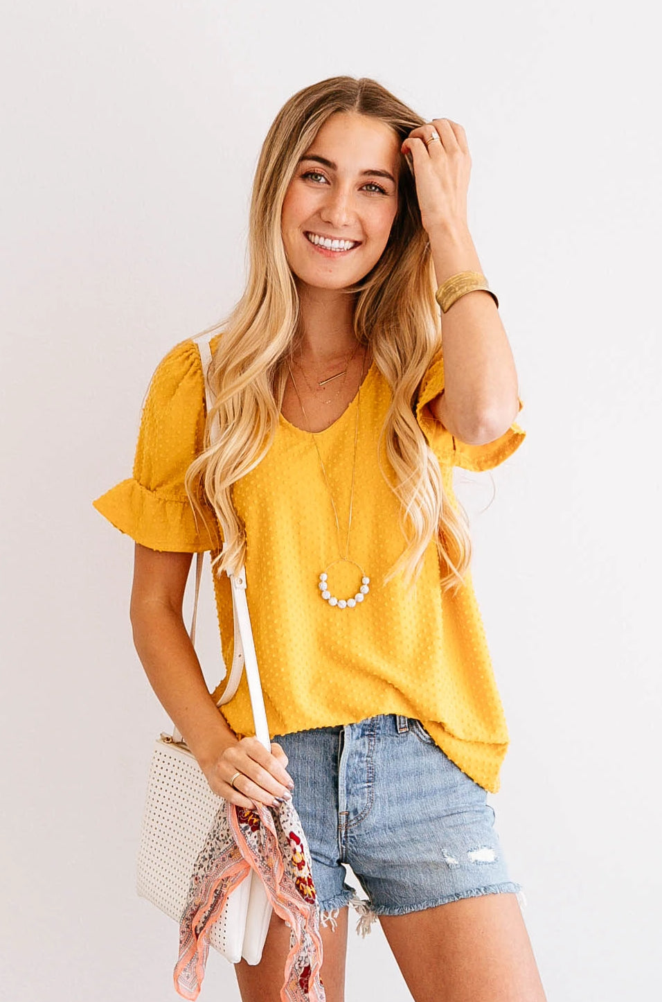 DOTTED WITH TEXTURE TOP